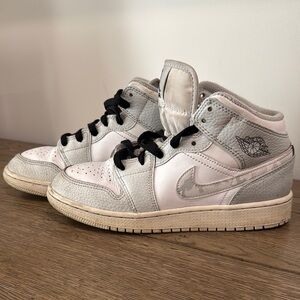 Kids White and Gray Sneakers